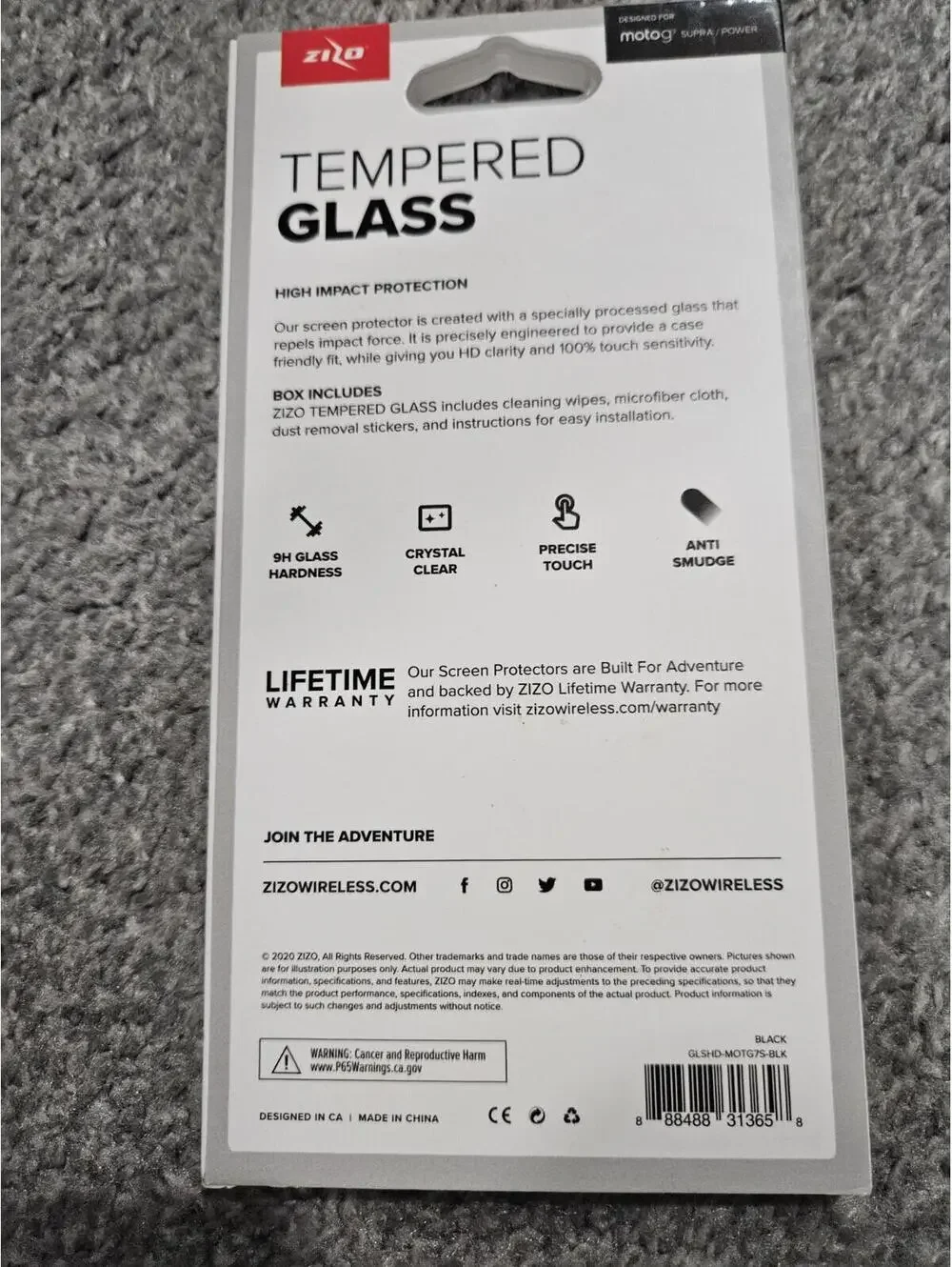 Screen Protector For Moto G Supra Zizo Brand